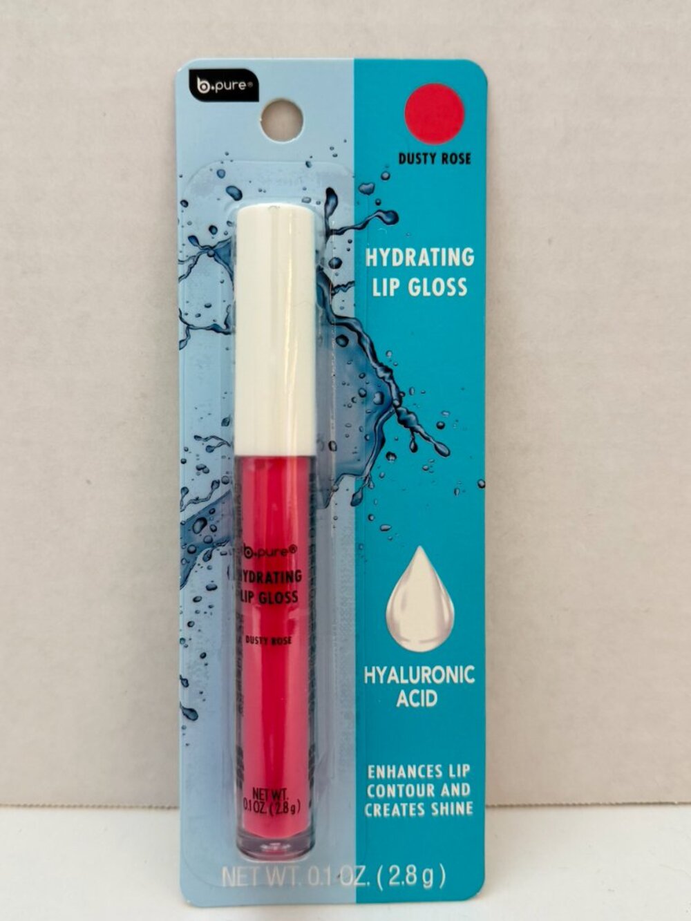 B Pure Hydrating Lip Gloss Dusty Rose Pink NEW Makeup Beauty